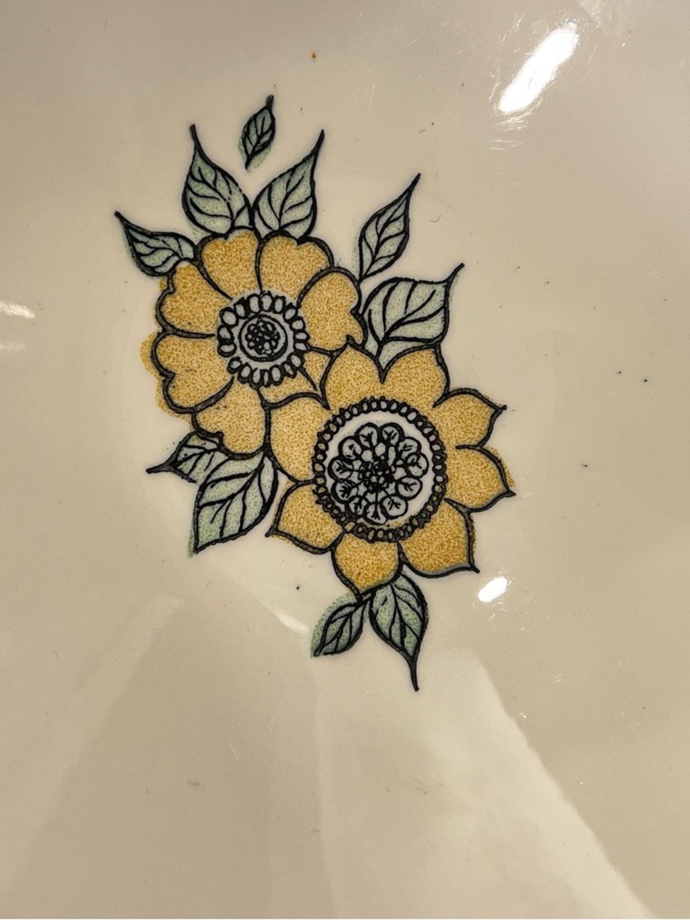 Taylor Smith Taylor MCM Flora Pattern Serving Bowl